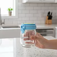 Wide Mouth 1000ml Mason Jar with Clasp Closure