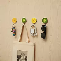 Adhesice Fruit Design Hooks - Set of 6pcs
