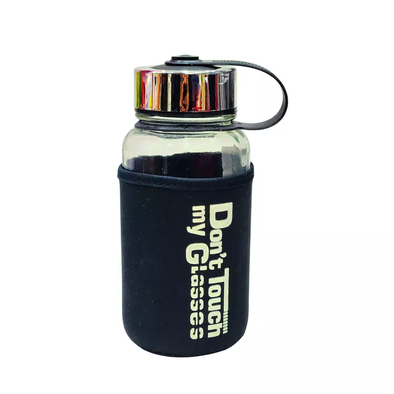 Borosilicate Glass Water Bottle With Cover