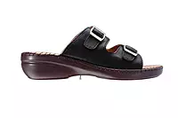 LA MAIDENS Women's Dual Buckle Comfort Sliders