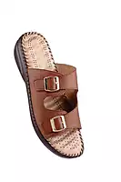 LA MAIDENS Women's Dual Buckle Comfort Sliders