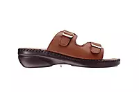 LA MAIDENS Women's Dual Buckle Comfort Sliders