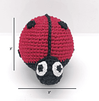 Crochet Small Ladybird Rattle Ball