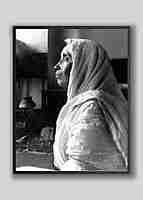 Holy Mother Sri Sarada Devi - Seated in Meditation - Side view Bust Photo