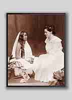 Holy Mother Sri Sarada Devi Photo - Sister Nivedita with Holy Mother