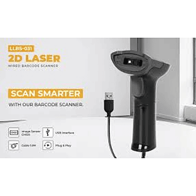 Lapcare 2D Wireless Barcode Scanner – 2.4GHz + Bluetooth | Fast Scanning | POS & Retail Use