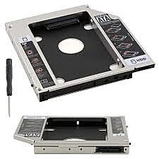Laptop 2nd Hard Drive Caddy 12.7mm CD/DVD Drive Slot for SSD and HDD