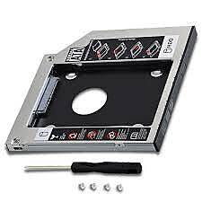 Laptop 2nd Hard Drive Caddy 9.5mm CD/DVD Drive Slot for SSD and HDD