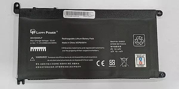 Laptop Compatible Battery for Dell 5568 - T2JX4, WDX0R, WDXOR, Inspiron 5378, 5570, 5567, 7570 Series Laptops (3400mAh, 3-Cell) Laptop Compatible Battery for Dell 5568 - T2JX4, WDX0R, WDXOR, Inspiron 5378, 5570, 5567, 7570 Series Laptops (3400mAh, 3-Cell)