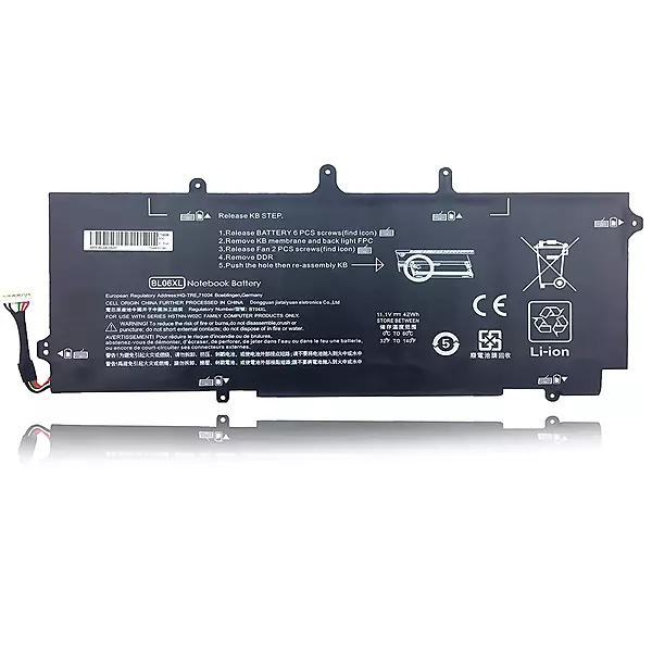 Compatible Laptop Battery for HP BL06XL - BL06042XL, EliteBook 1040 G1, 1040 G2 Series Laptops (3100mAh, 6-Cell)