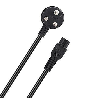 Laptop Power Cable, 3 Pin Type Connector, 1.5M Box Pack (Black)