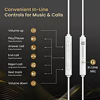 Portronics Conch Beat A In-Ear Earbuds – 3.5mm | On/Off Switch | White | 6 Months Warranty