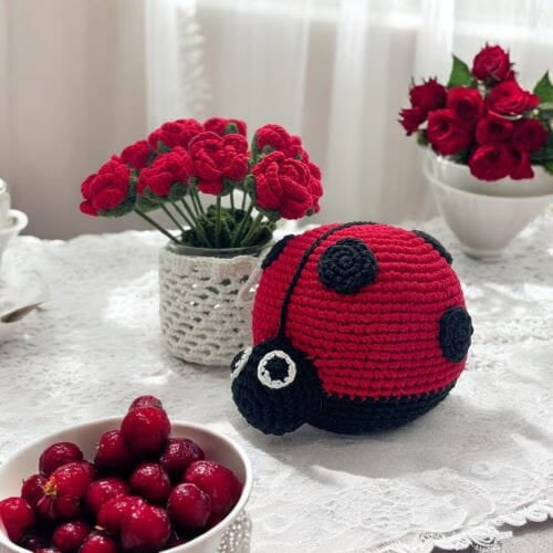Crochet Ladybug Rattle