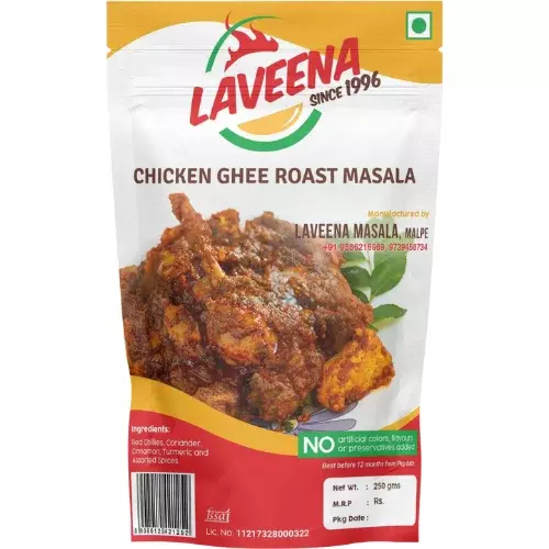 Laveena Chicken Ghee Roast Powder – Authentic Mangalore Spice Mix – 100g