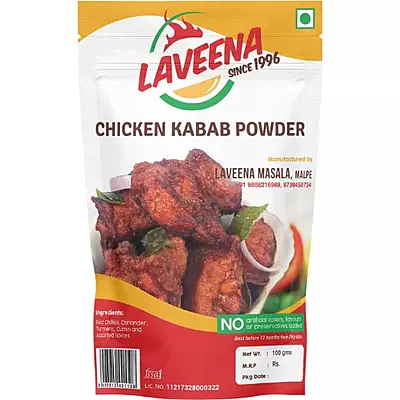 Laveena Chicken Kabab Powder – Authentic Spice Mix for Grilled Chicken – 100g