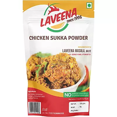 Laveena Chicken Sukka Powder – Authentic South Indian Spice Blend – 100g