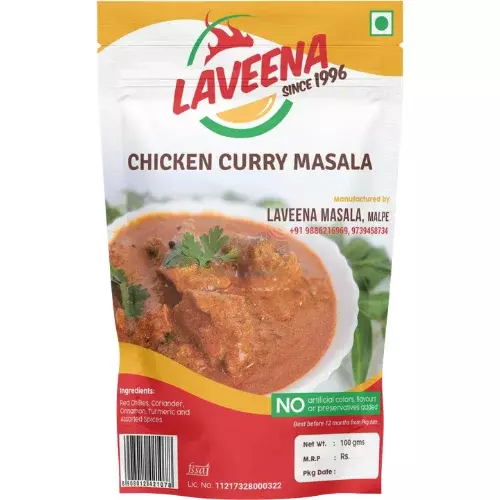 Laveena Chicken Curry Masala – Authentic Indian Spice Mix – 100g