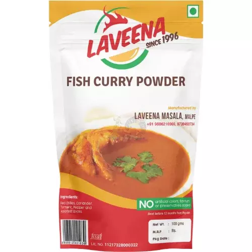 Laveena Fish Curry Powder โ Authentic Mangalore Style Masala โ 100g
