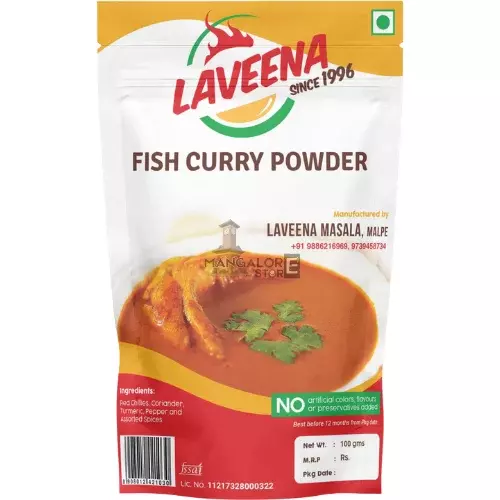 Laveena Fish Curry Powder – Authentic Mangalore Style Masala – 100g