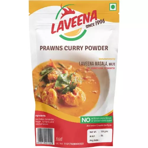 Laveena Prawns Curry Powder โ Authentic Seafood Masala โ 100g