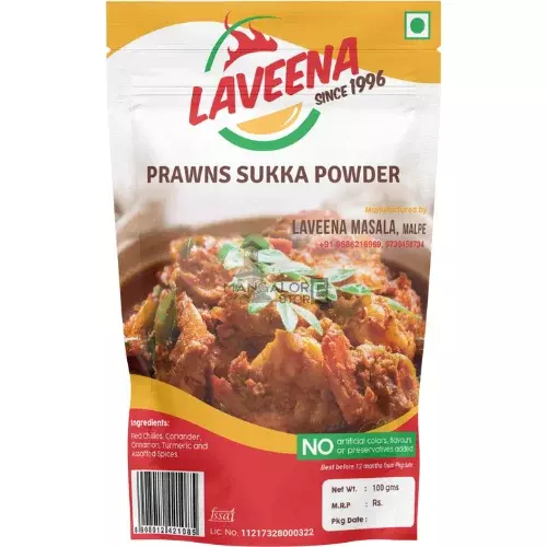 Laveena Prawns Sukka Powder – Authentic Mangalorean Spice Mix – 100g