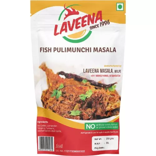 Laveena Fish Pulimunchi Powder – Authentic South Indian Spice Mix – 100g