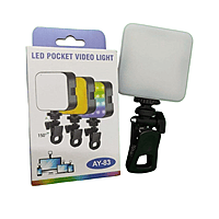 Zigdeal AY83 LED Pocket Video Light – Compact Fill Light | Adjustable Brightness | Portable Design
