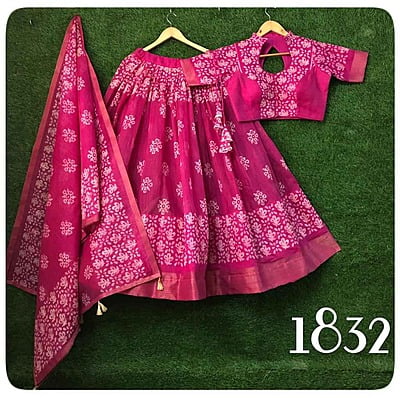 Cotton Festive Fusion Lehenga Catalogue 3-Magenta