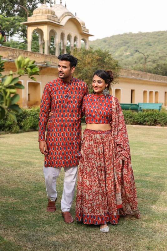 Ethnic Couple Combo Catalogue 2-Red Ethnic Couple Combo Catalogue 2-Red
