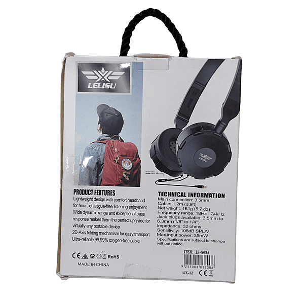 Lelisu Stereo Hi-Fi Headphone – Clear Sound | Comfortable Fit | Music & Calls