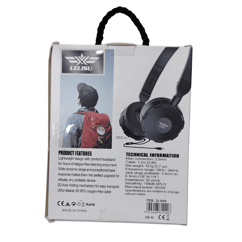 Lelisu Stereo Hi-Fi Headphone – Clear Sound | Comfortable Fit | Music & Calls