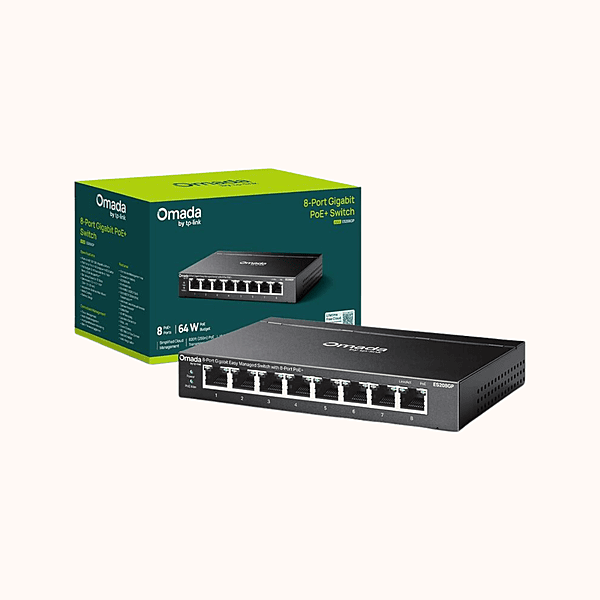 TP-Link 8 Port Gigabit Network POE Switch, Omada Ethernet Switch ES208G