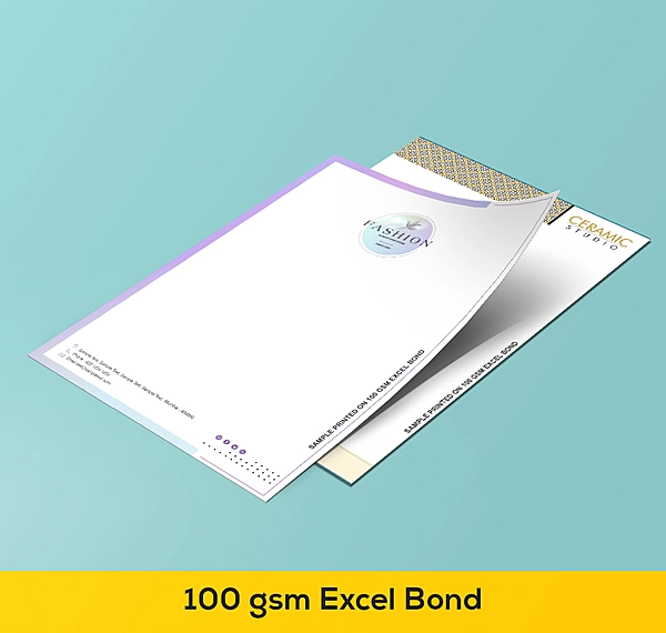 Letterheads printed on 100 gsm Excel Bond paper