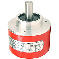 Angled view of Leuze EI 1058-S08x20C-2500T-020R with aluminum housing