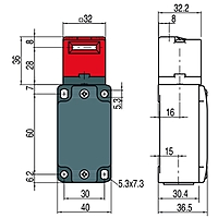 Leuze S200-M1C1-M20 Safety switch diagram