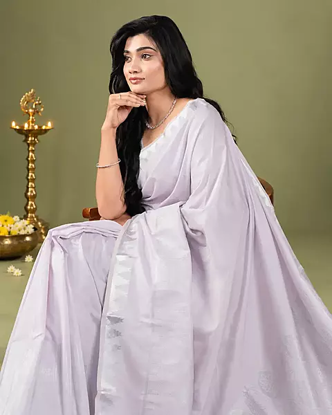 Heritage Imprints Saree - Pastel Lilac