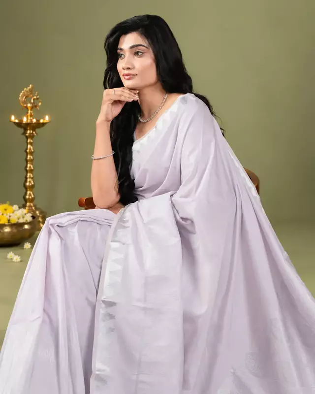 Heritage Imprints Saree - Pastel Lilac