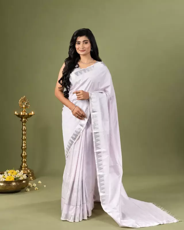 Heritage Imprints Saree - Pastel Lilac