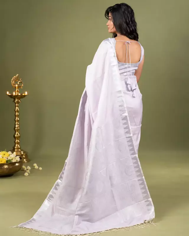Heritage Imprints Saree - Pastel Lilac