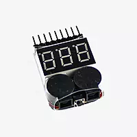 LiPo Battery Voltage Tester with Low Voltage Buzzer Alarm