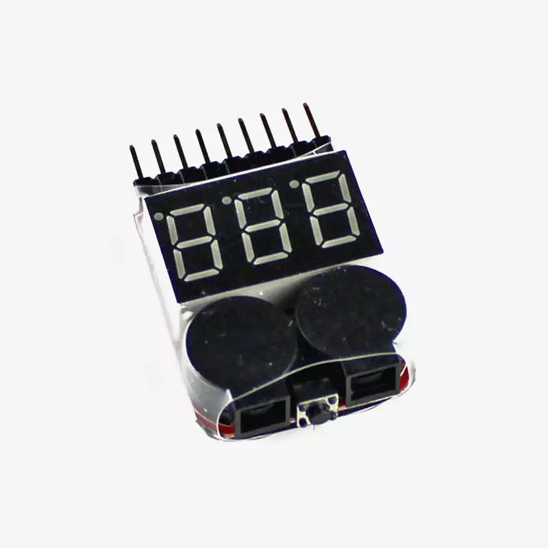 LiPo Battery Voltage Tester with Low Voltage Buzzer Alarm