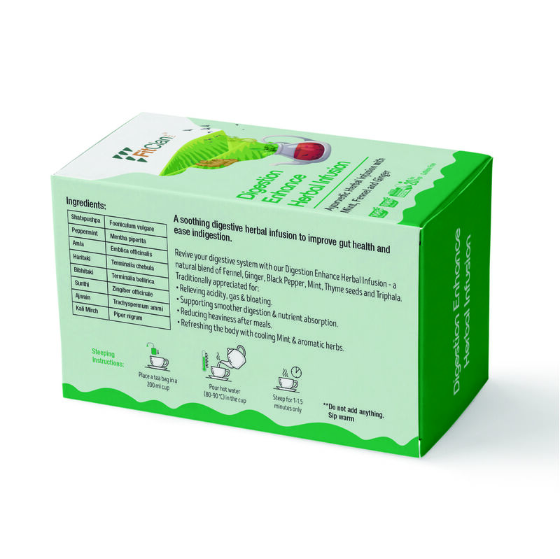 Digestion Enhance Herbal Tea | Ayurvedic Digestive Tea with Fennel, Ginger & Mint