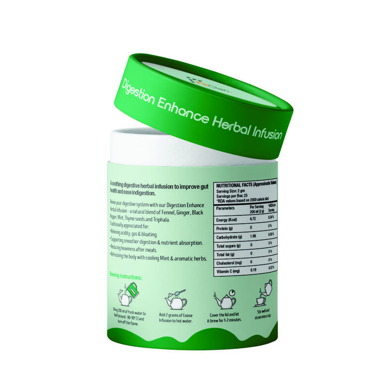 Digestion Enhance Herbal Tea | Ayurvedic Digestive Tea with Fennel, Ginger & Mint