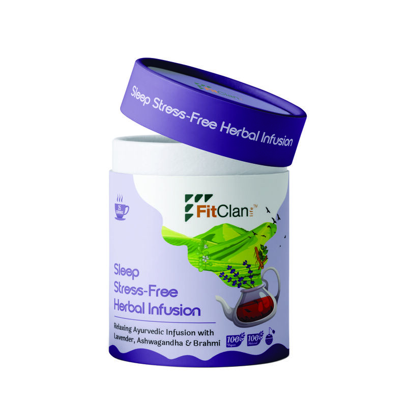 Sleep Stress-Free Herbal Tea | Relaxing Ayurvedic Tea with Ashwagandha, Brahmi & Lavender
