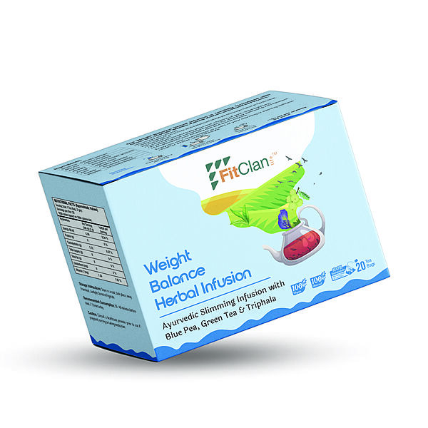 Weight Balance Herbal Tea | Ayurvedic Slimming Tea with Green Tea, Blue Pea & Triphala