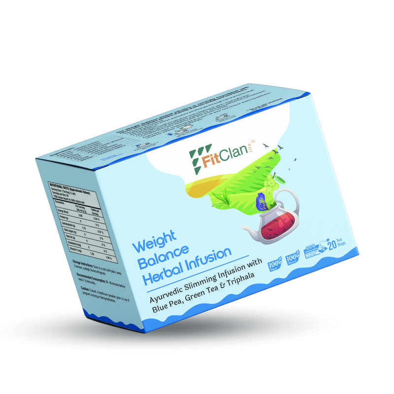 Weight Balance Herbal Tea | Ayurvedic Slimming Tea with Green Tea, Blue Pea & Triphala