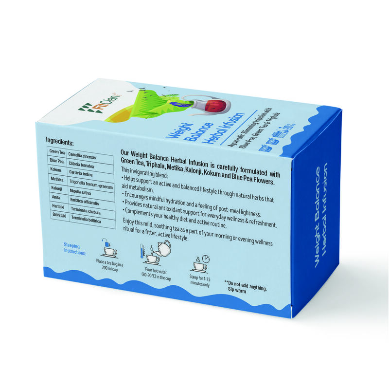 Weight Balance Herbal Tea | Ayurvedic Slimming Tea with Green Tea, Blue Pea & Triphala