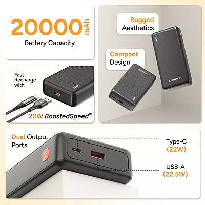 Power Bank Ambrane 20000mAh Xtreme 20K Power Bank Ambrane 20000mAh Xtreme 20K
