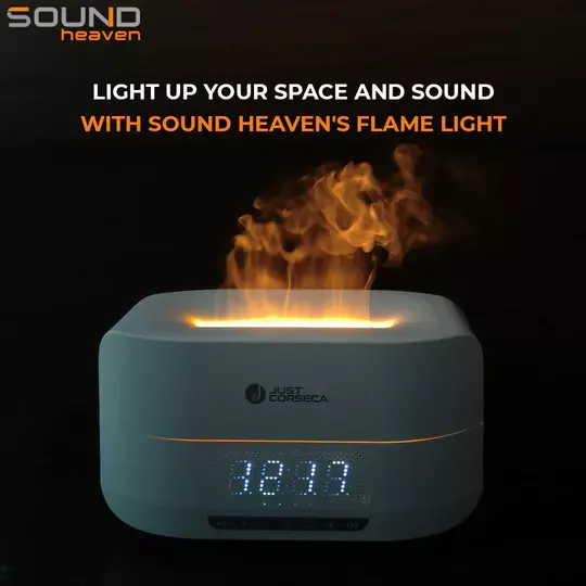 JC Sound Heaven Pro – Bluetooth Speaker | Humidifier | Flame Light | Alarm Clock