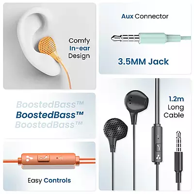 Earphone Ambrane EP83 Black